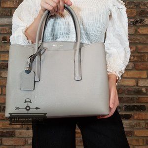 Kate Spade LARGE Margaux Satchel TRUE TAUPE BAG